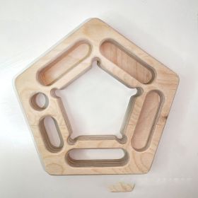 Climbing Board Finger Force Plate Pentagonal Round Portable Training Suspension Plate Wooden Finger Force Plate