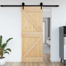 Door NARVIK 27.6"x82.7" Solid Wood Pine