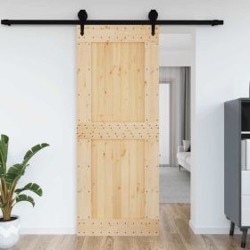 Door NARVIK 35.4"x82.7" Solid Wood Pine