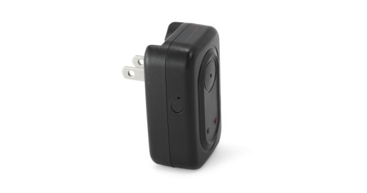 Easy to Setup Wall Plug Battery Charger HiRes REC Camera for Personal Safety