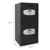 775*370*360mm Digital Keypad Double Depository Safe Black