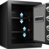 Safe Box for Home,Office and Hotel,Digital Security Safe with Keypad and Key,(Black)