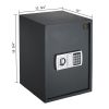 Electronic Safe - 1.8cf Solid Steel Safe with Numeric Keypad and 2 Manual Override Keys for Home or Office (Dark Gray)