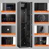 5-6 Rifle Gun Safe, Large Rifle Safe, Gun Safes for Home Rifles and Pistols, Quick Access Gun Cabinet with Digital Keypad and Handgun Lock Box