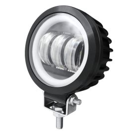 Fog Light With Aperture Angel Eye Motorcycle Spotlight Off-road Vehicle (Option: Red-Round-1PC)