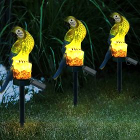 Solar Resin Eagle Lawn Lamp Outdoor Garden Villa Decoration Landscape Lamp (Option: Solar Resin Light Blue Parrot)