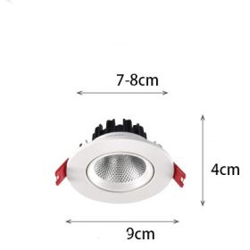 Household Wall Washing Lamp COB Spotlight Led Sky Lamp Angle Adjustable (Option: 7w-6000K)