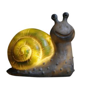 Outdoor Lawn Garden Solar Energy Animal Resin Lamp (Option: Snail lamp)