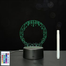 3D Acrylic Board Handwriting Message Board LED Light (Option: Style8-Black B)