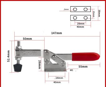 Quick Jig Horizontal Clamp Fixed Clamp (Option: GH201C SS)