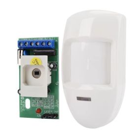 Wired Pir Motion Sensor Passive Infrared Detector Wall Mounted Warning Alarm Relay Home Security System (Color: White)