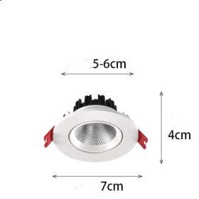 Household Wall Washing Lamp COB Spotlight Led Sky Lamp Angle Adjustable (Option: 5W-3000K)