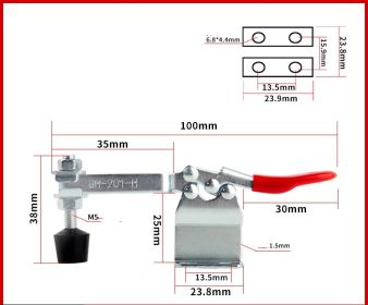 Quick Jig Horizontal Clamp Fixed Clamp (Option: GH201H)