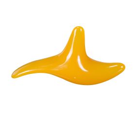 Resin Beeswax Triangle Sparrow Foot Massage Bird-shaped Acupoint Massager Triangle Manual Acupuncture Pen Amber Triple Fork (Option: Beeswax Yellow-Medium size)