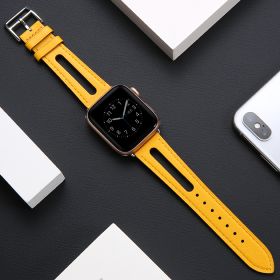 Watch Genuine Leather Kid Skin Soft Generation Tide Personality Breathable Women (Option: Yellow-41mm Series78 generation)