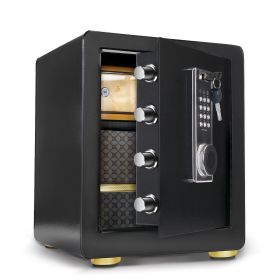 1.99 Cub Safe Box,Steel Safe Box with Digital Keypad and Inner Cabinet Box (Color: Black)