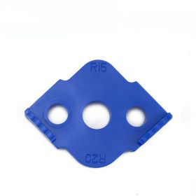 Quick Locator Woodworking Router Corner Radius Templates Jig R5-R40 Woodworking Trimming Machine Wood (Option: R15R20-Blue)