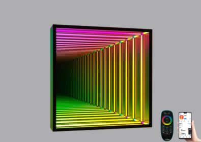 Modern Creative Abyss Melaleuca Mirror Colorful Wall Lamp Octagon (Option: E-AU-50cm)