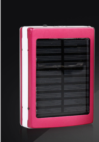 Aluminum Alloy Camping Lamp Solar Power Bank Material (Option: Rose Red-10000MAh-1PC)